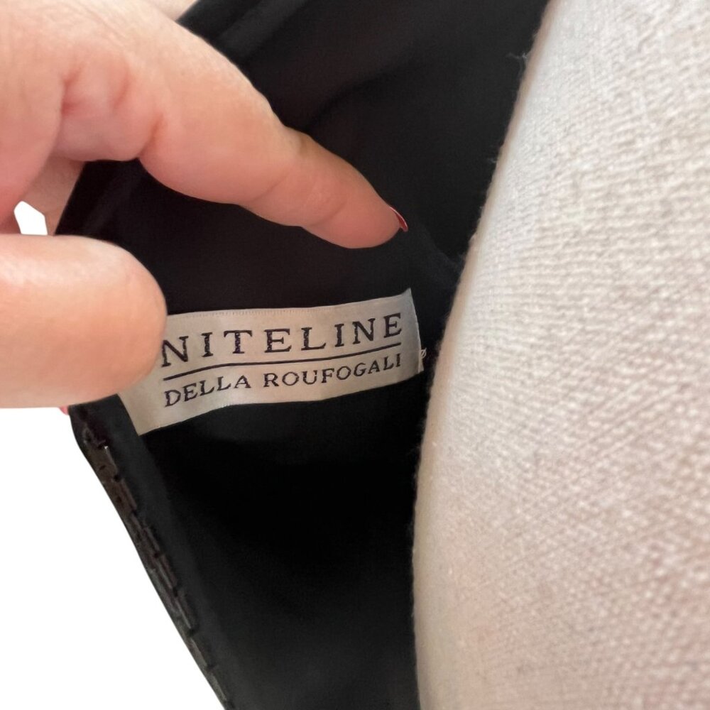 Niteline Black Long Sleeve Dress With Lace-Up Sleeves size 4 - Picture 6 of 6